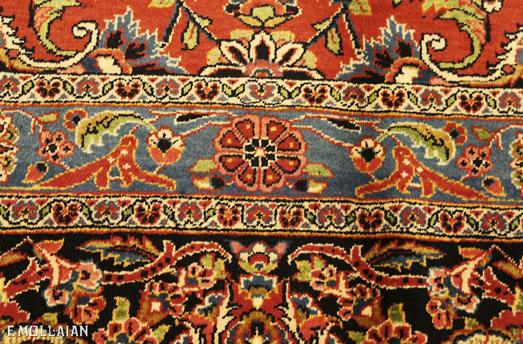 Semi-Antique Persian Kashan Dabir Carpet n°:62517068